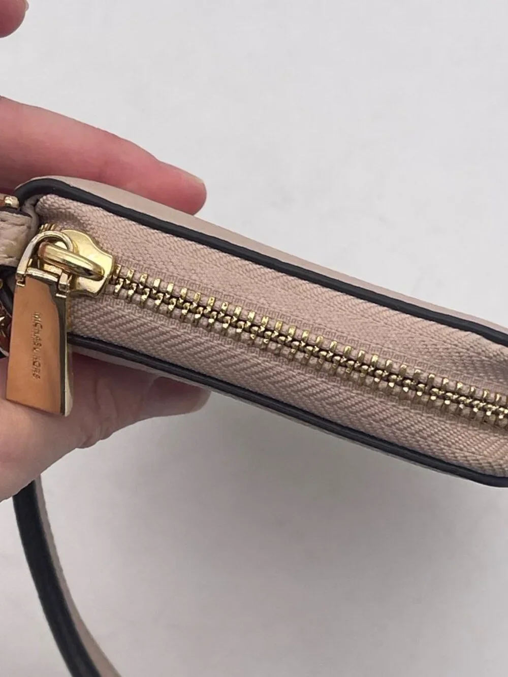 Michael Kors Jet Set Leather Phone Case Wristlet Wallet Blossom Pink T20